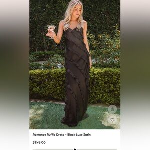 Show Me Your MuMu Black Ruffle Maxi Dress